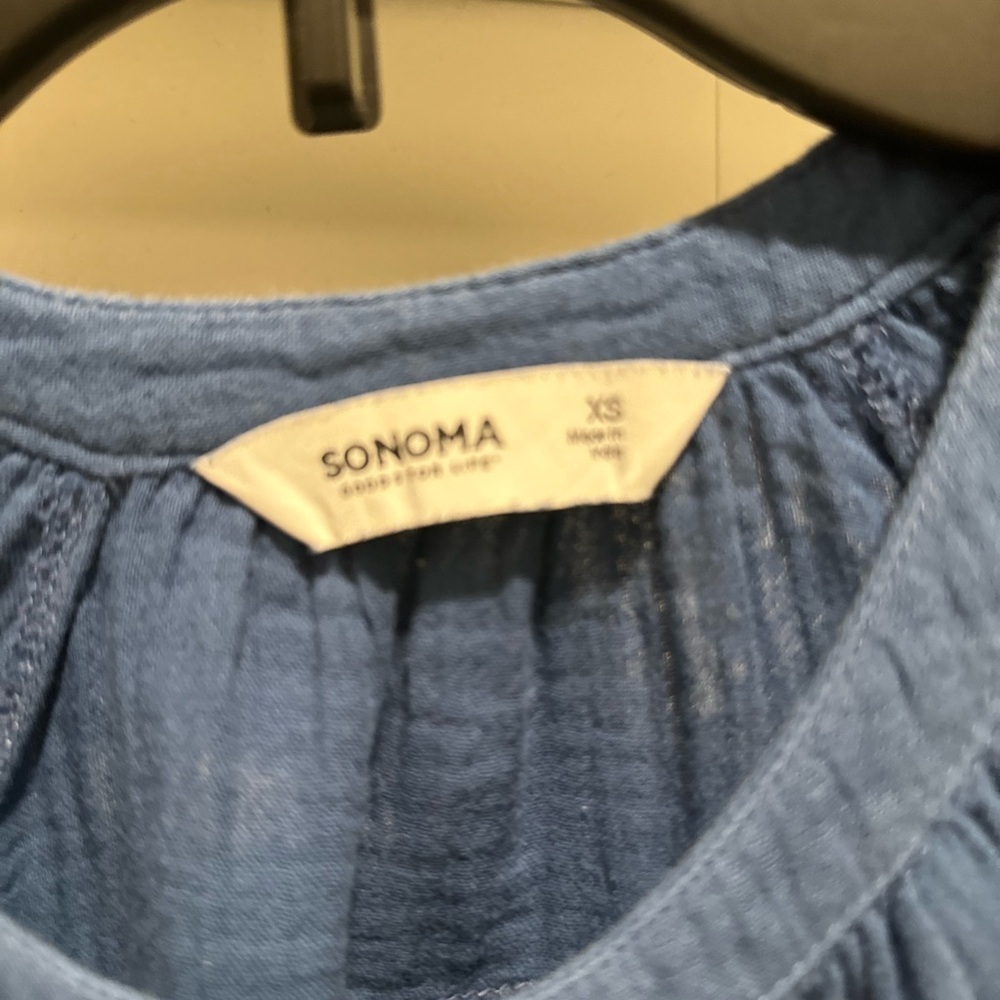 Sonoma Indigo Button-Up Blouse - Picture 2 of 2